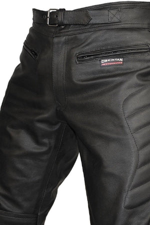 Spa Motorbike Trousers - CE Armoured-Skintan Leather-Dark Fashion Clothing