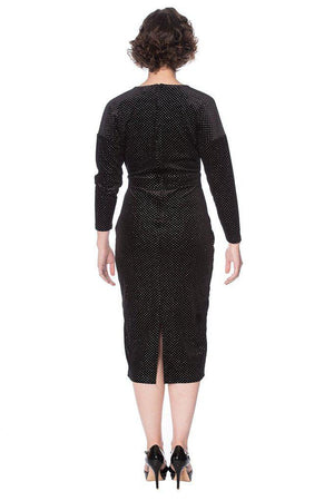 Sparkle Velour Dress-Banned-Dark Fashion Clothing