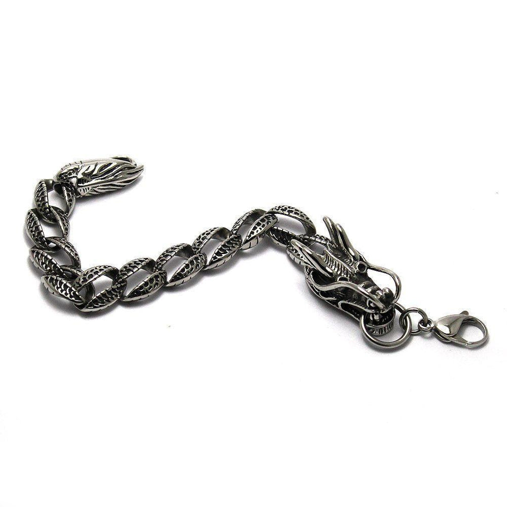 Stainless Steel Dragon Bracelet-Badboy-Dark Fashion Clothing