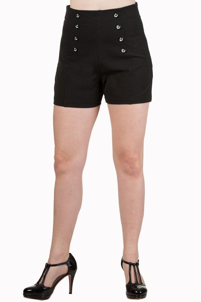 Stay Awhile Shorts-Banned-Dark Fashion Clothing
