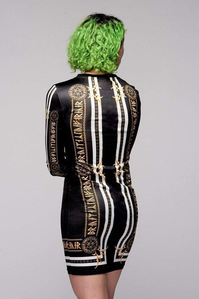 Stay Gold Dress-Long Clothing-Dark Fashion Clothing