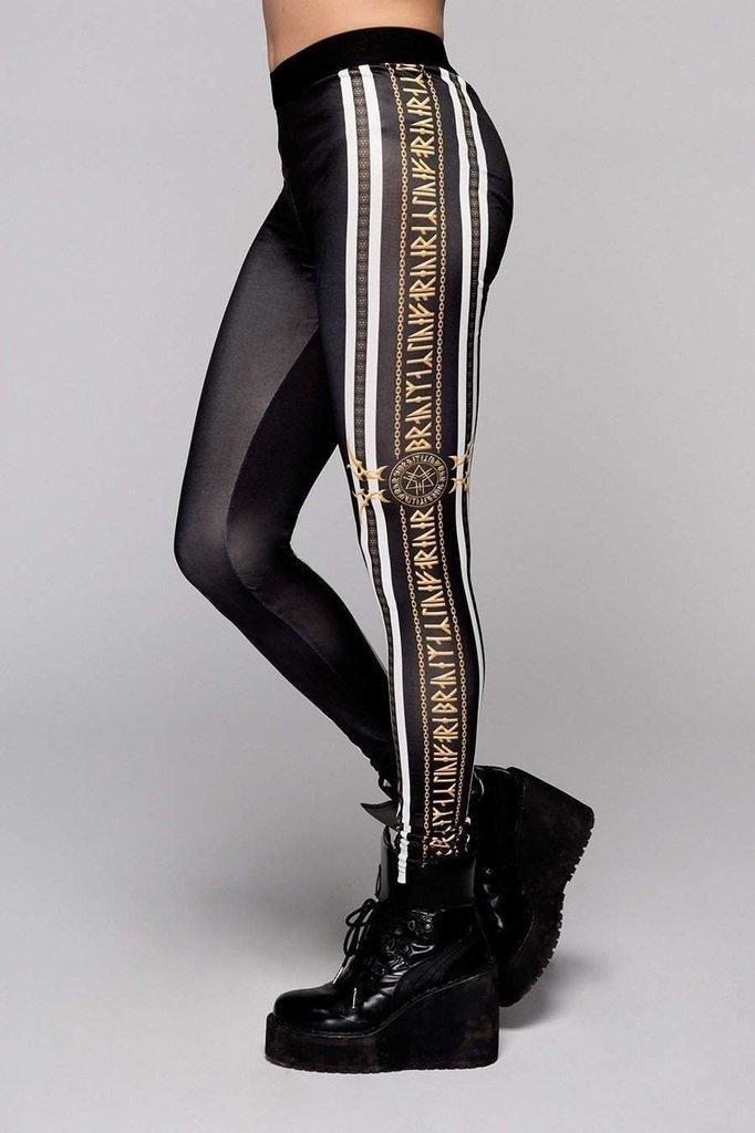 Stay Gold Leggings-Long Clothing-Dark Fashion Clothing