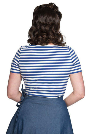Striped Blouse - TP10212-Banned-Dark Fashion Clothing