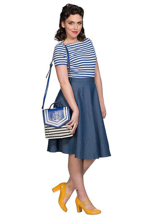 Striped Blouse - TP10212-Banned-Dark Fashion Clothing