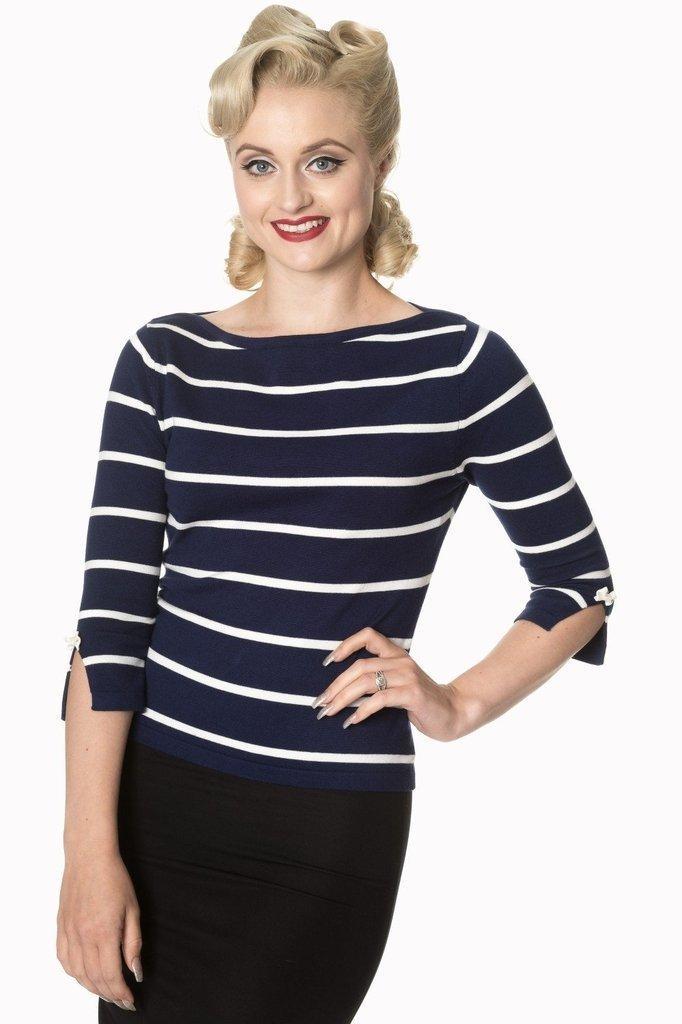 Stripes Please! Knit Jumper-Banned-Dark Fashion Clothing