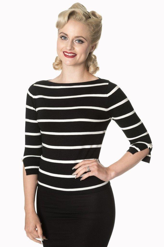 Stripes Please! Knit Jumper-Banned-Dark Fashion Clothing