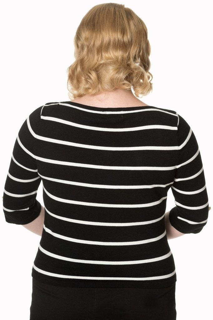Stripes Please Knit Plus Size Jumper-Banned-Dark Fashion Clothing