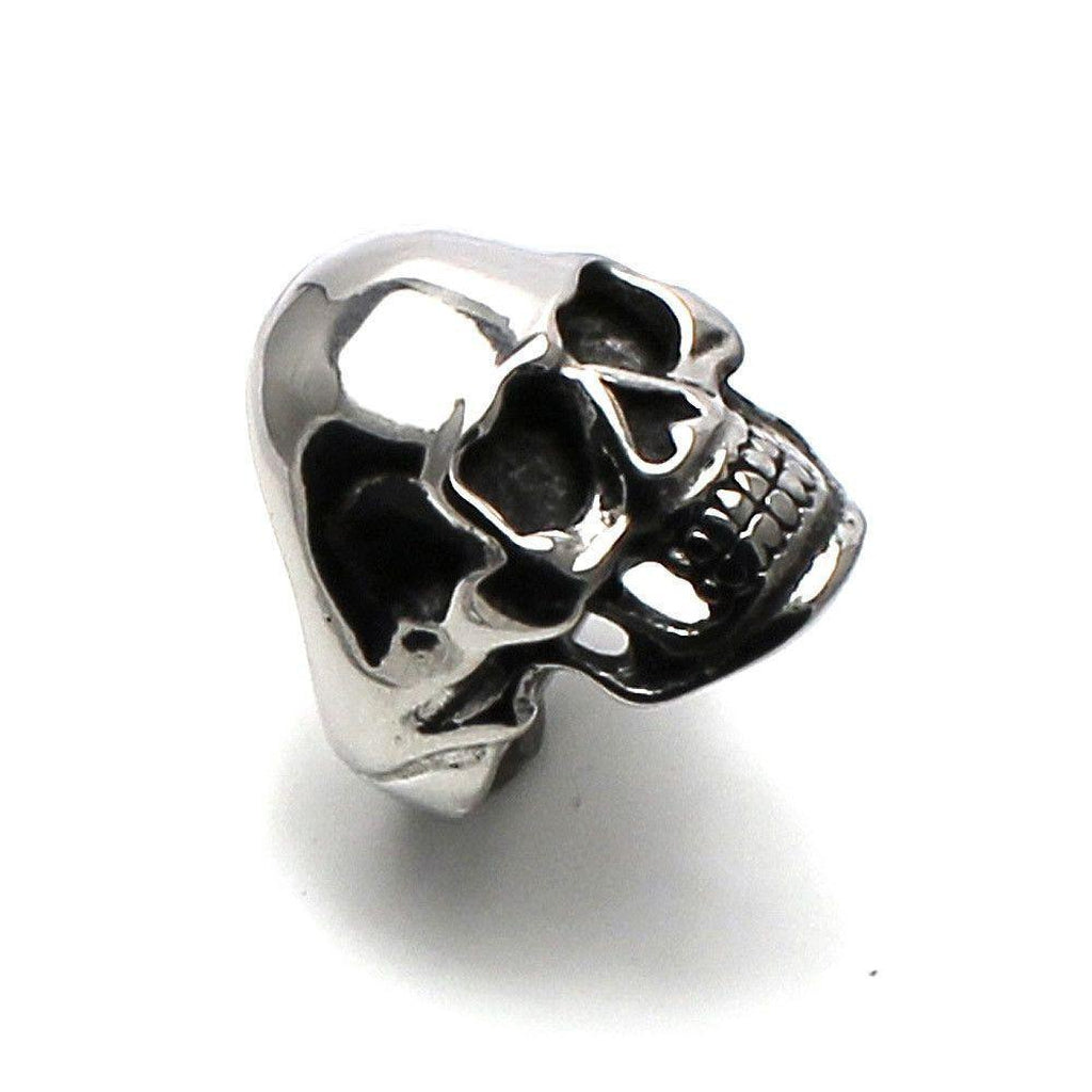 Substantial and Heavy Steel Skull Ring-Badboy-Dark Fashion Clothing