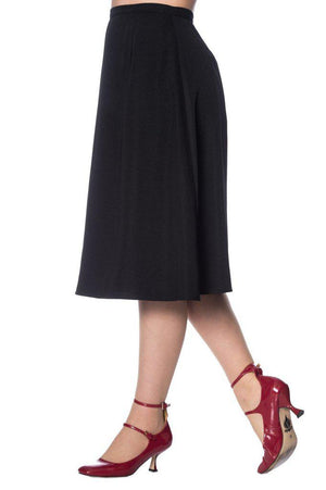 Sue-Ellen Bias Cut Skirt-Banned-Dark Fashion Clothing