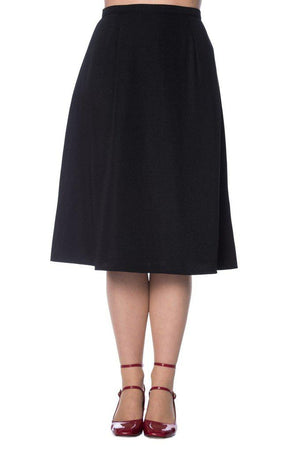 Sue-Ellen Bias Cut Skirt-Banned-Dark Fashion Clothing