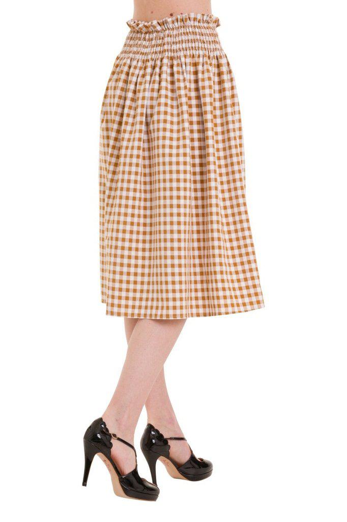 Summer Breeze Smocking Skirt-Banned-Dark Fashion Clothing