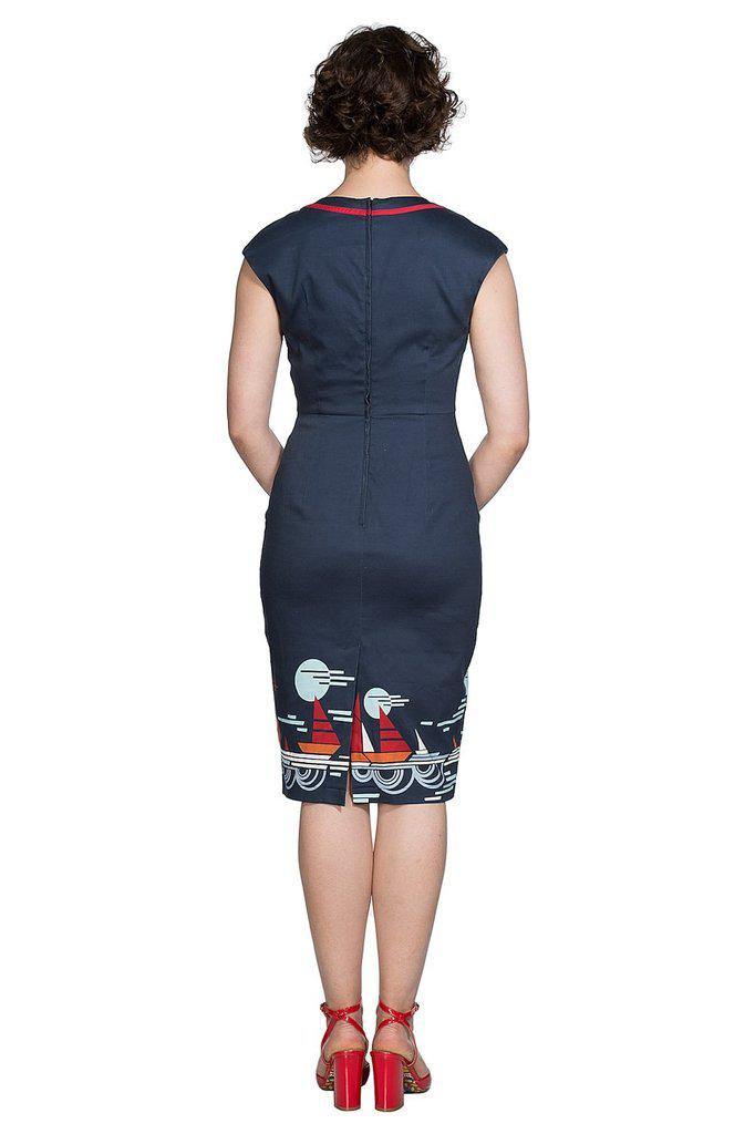 Summer Sail Pencil Dress-Banned-Dark Fashion Clothing