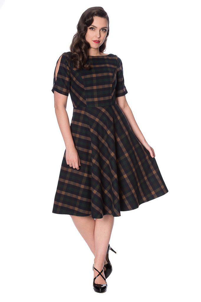 Sweet Daisy Fit And Flare Dress-Banned-Dark Fashion Clothing