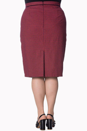Swept Off Her Feet Plus Size Pencil Skirt-Banned-Dark Fashion Clothing
