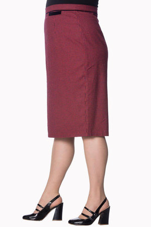 Swept Off Her Feet Plus Size Pencil Skirt-Banned-Dark Fashion Clothing