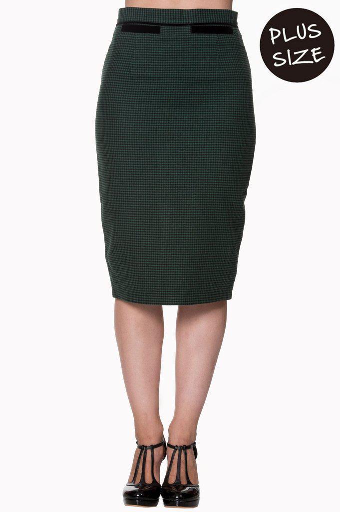 Swept Off Her Feet Plus Size Pencil Skirt-Banned-Dark Fashion Clothing