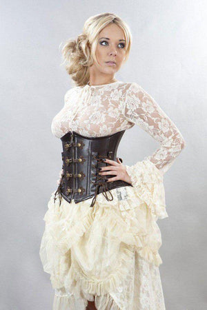 Tasha Long Sleeve Victorian Vintage Top In Lace-Burleska-Dark Fashion Clothing