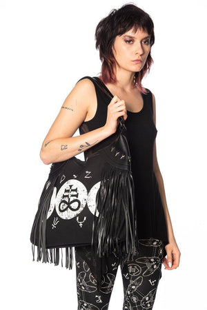 Tempest Fringe Bag-Banned-Dark Fashion Clothing