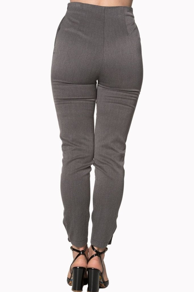 Tempting Fate Highwaist Trouser-Banned-Dark Fashion Clothing