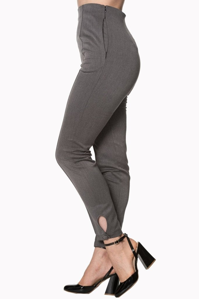 Tempting Fate Highwaist Trouser-Banned-Dark Fashion Clothing