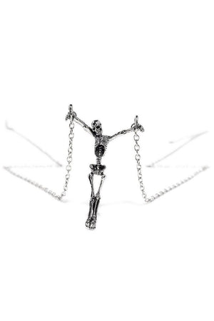 The Crucified Skeleton Pendant and Necklace - Skyla-Dr Faust-Dark Fashion Clothing