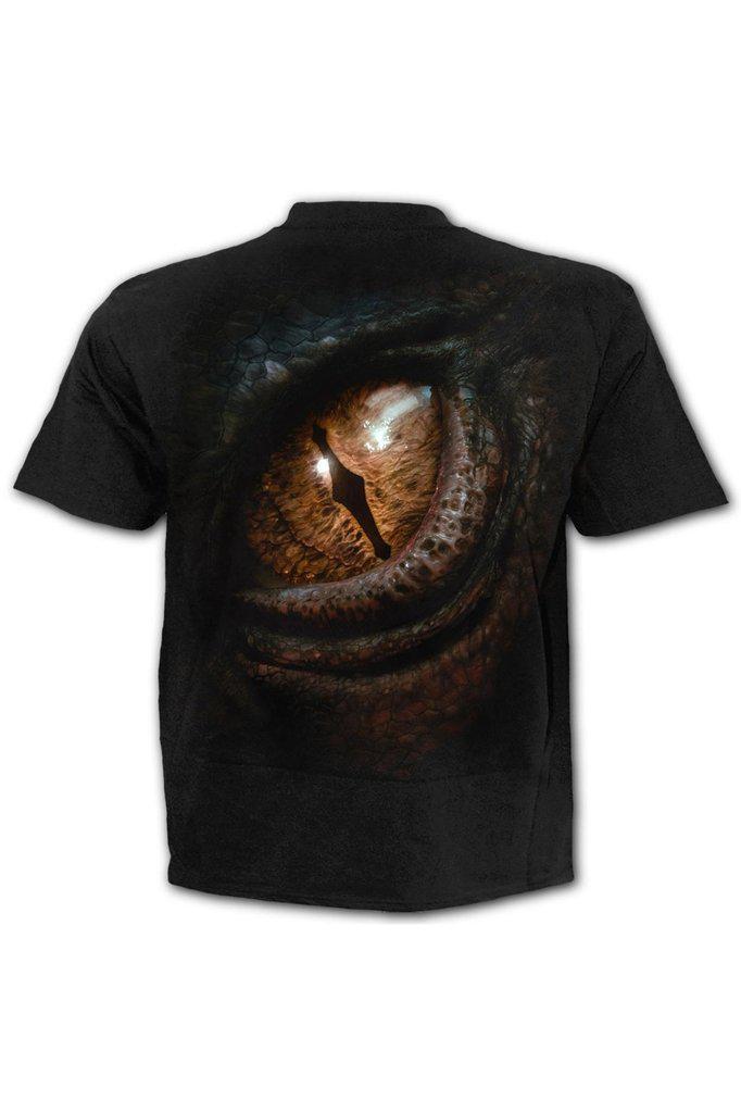 The Hobbit Smaug - T-Shirt Black-Spiral-Dark Fashion Clothing