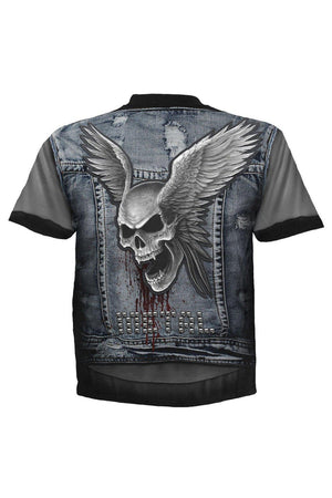 Thrash Metal - Allover T-Shirt Black-Spiral-Dark Fashion Clothing