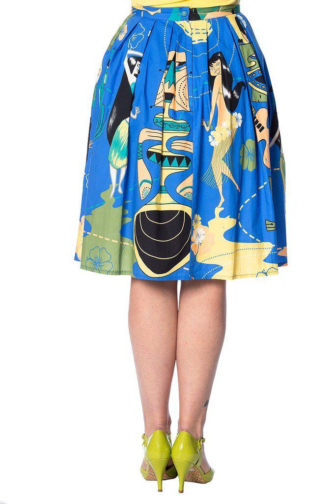 Tiki Swing Skirt-Banned-Dark Fashion Clothing