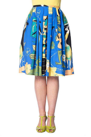 Tiki Swing Skirt-Banned-Dark Fashion Clothing