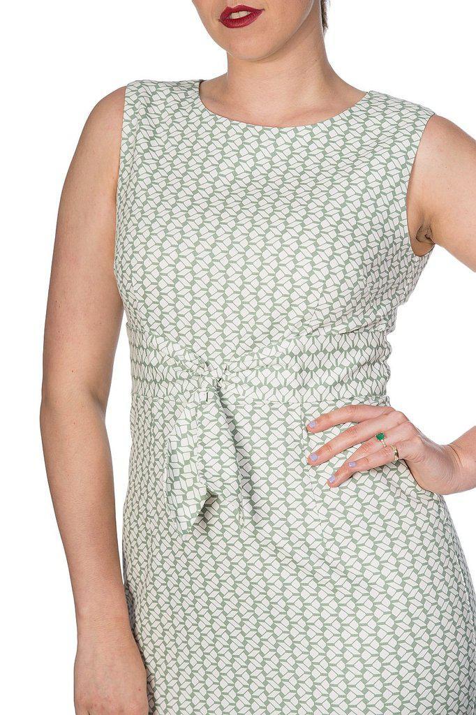 Tile Print Wiggle Dress-Banned-Dark Fashion Clothing