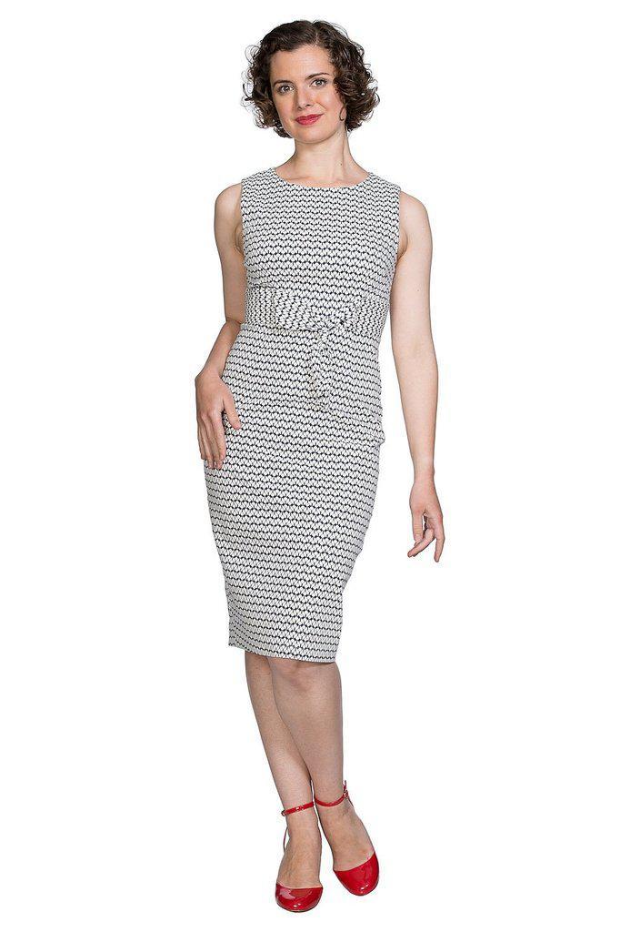 Tile Print Wiggle Dress-Banned-Dark Fashion Clothing