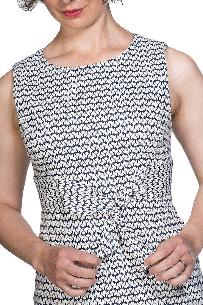 Tile Print Wiggle Dress-Banned-Dark Fashion Clothing