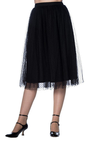 Timea Tule Skirt-Banned-Dark Fashion Clothing