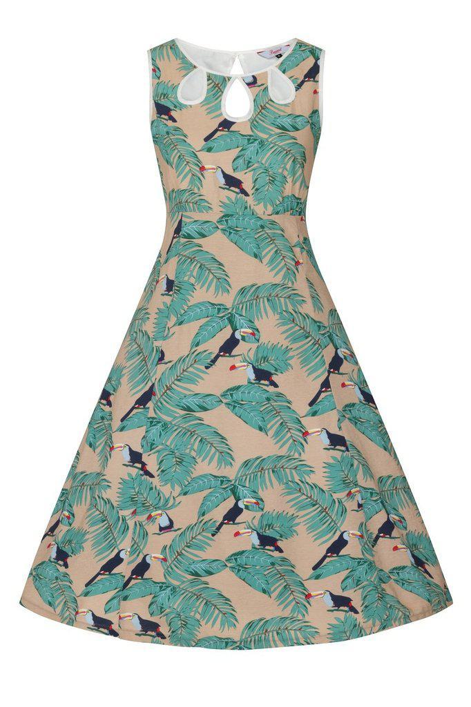 Toucan All Over Dress-Banned-Dark Fashion Clothing