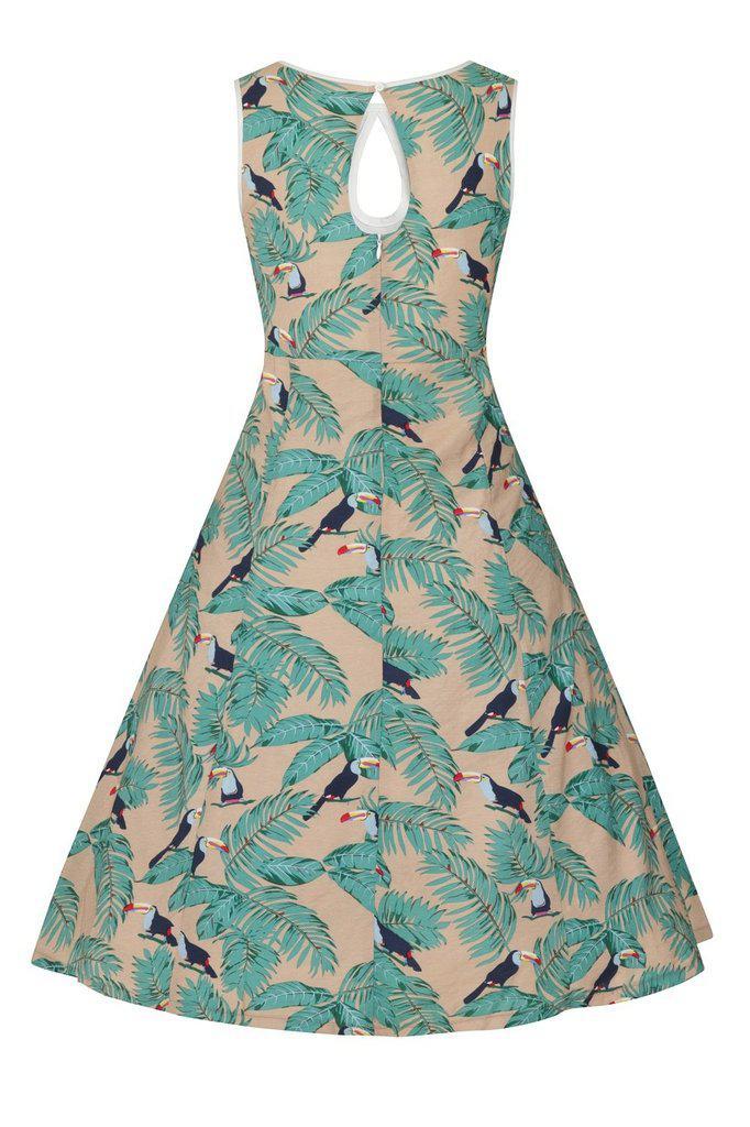 Toucan All Over Dress-Banned-Dark Fashion Clothing