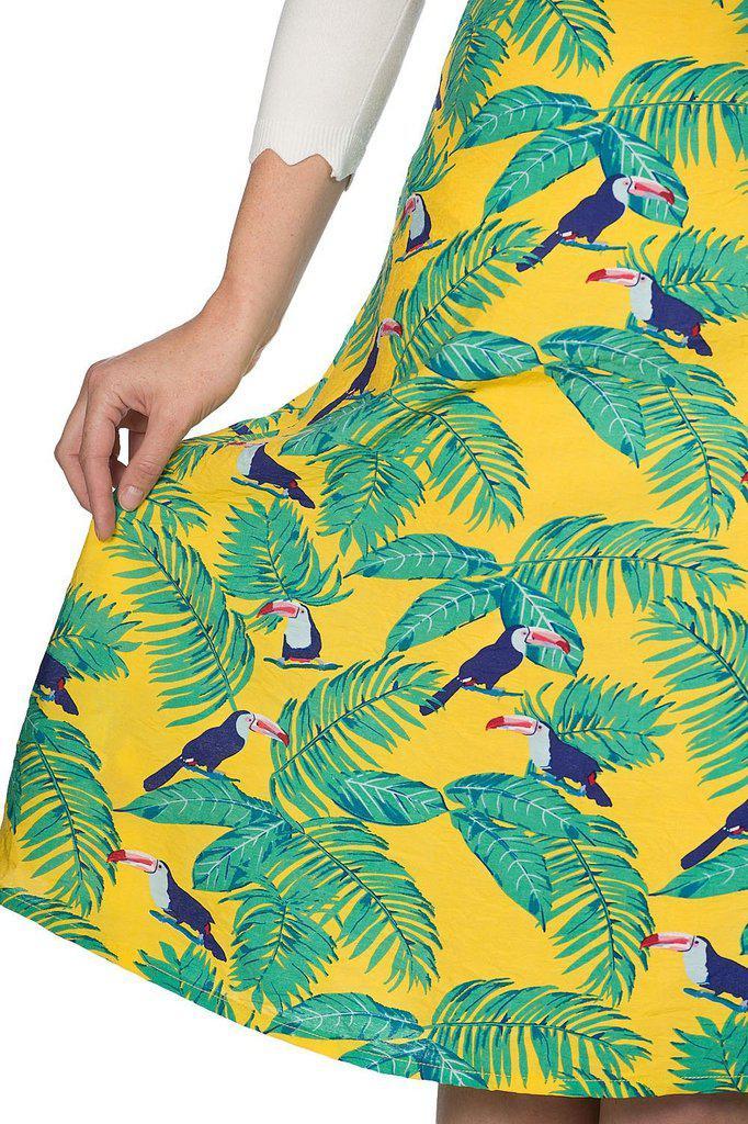 Toucan All Over Skirt-Banned-Dark Fashion Clothing