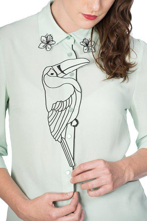 Toucan Blouse-Banned-Dark Fashion Clothing
