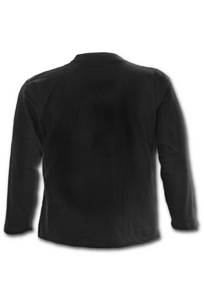 Urban Fashion - Longsleeve T-Shirt Black-Spiral-Dark Fashion Clothing