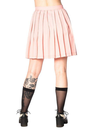 Urban Vamp Pleats Skirt-Banned-Dark Fashion Clothing
