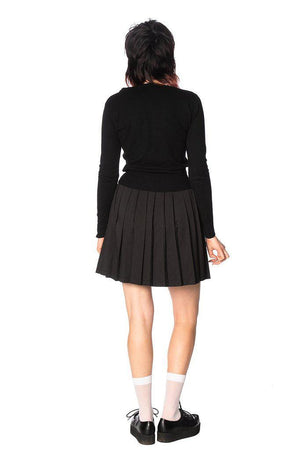 Urban Vamp Pleats Skirt-Banned-Dark Fashion Clothing
