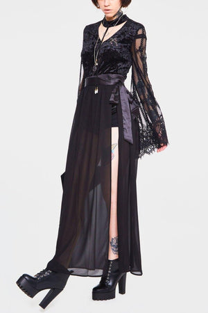 Vamped Chiffon Coordinate Skirt by Jawbreaker - Dark Fashion Clothing