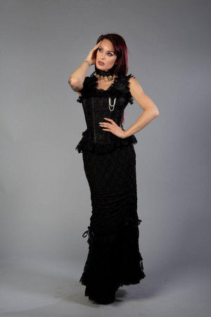 Venice Burlesque Overbust Corset In Taffeta-Burleska-Dark Fashion Clothing