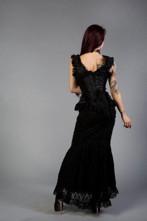 Venice Burlesque Overbust Corset In Taffeta-Burleska-Dark Fashion Clothing