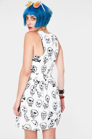 Vertex Skulls Dress-Jawbreaker-Dark Fashion Clothing