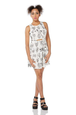 Vertex Skulls Dress-Jawbreaker-Dark Fashion Clothing