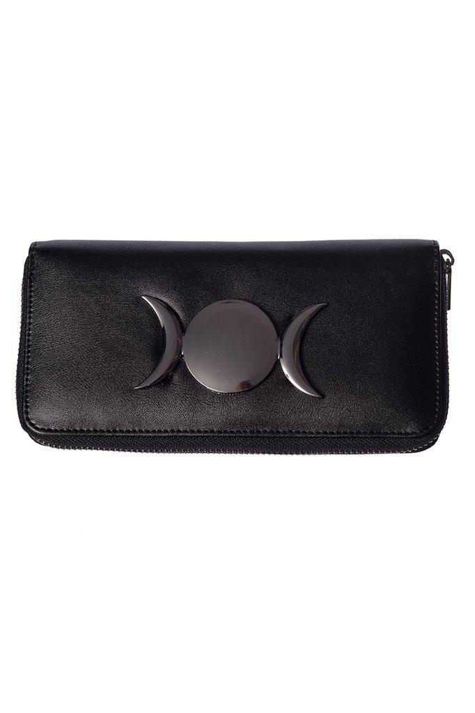 Vidonia Triple Moon Wallet-Banned-Dark Fashion Clothing