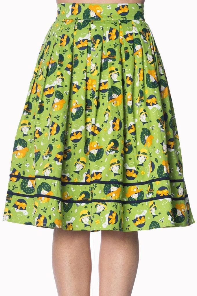 Vintage Hat 50s Style Skirt-Banned-Dark Fashion Clothing