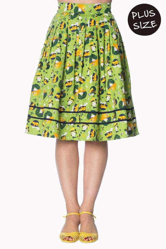 Vintage Hat 50s Style Skirt-Banned-Dark Fashion Clothing