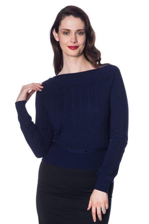 Violetta Knitted Top-Banned-Dark Fashion Clothing