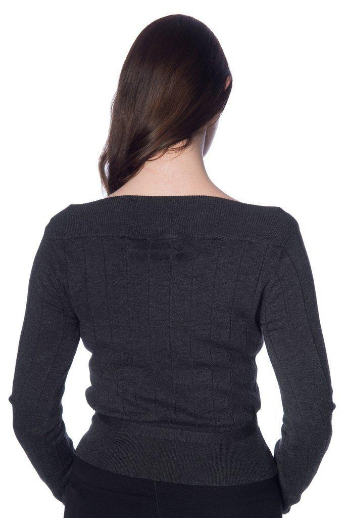 Violetta Knitted Top-Banned-Dark Fashion Clothing